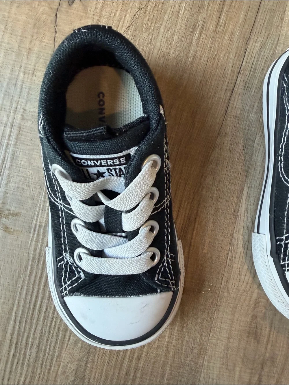 Converse Kids Black and White Low-Top Sneakers